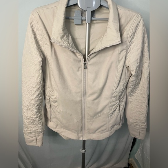 Athleta cold front hybrid Cream Quilted Jacket | size XL - Picture 2 of 11
